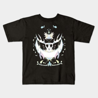 Pastel Deer Skull Kids T-Shirt